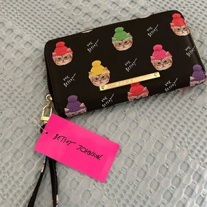 Betsey Johnson Multicolor Cat Print Key Holder